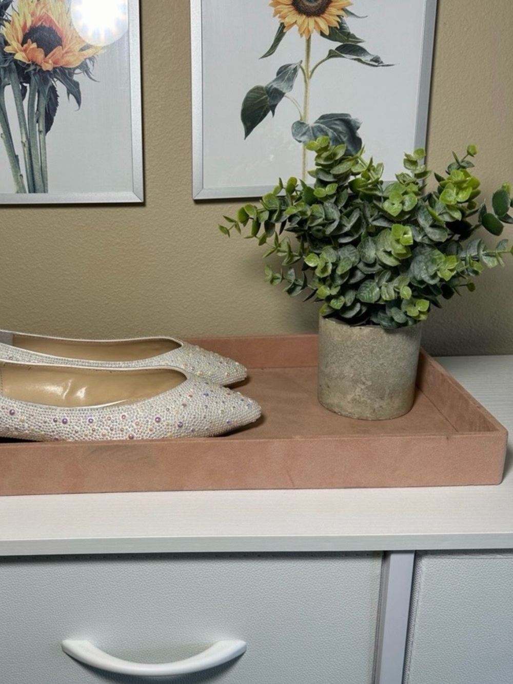 Betsey Johnson Bridal Kitten Heels and Matching Flats